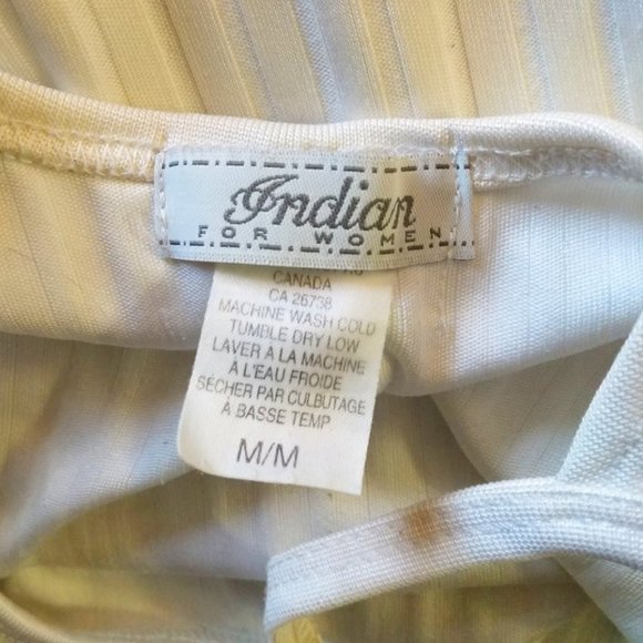 Vintage Y2K Long White Ribbed Slimming Tank Top - Picture 9 of 9